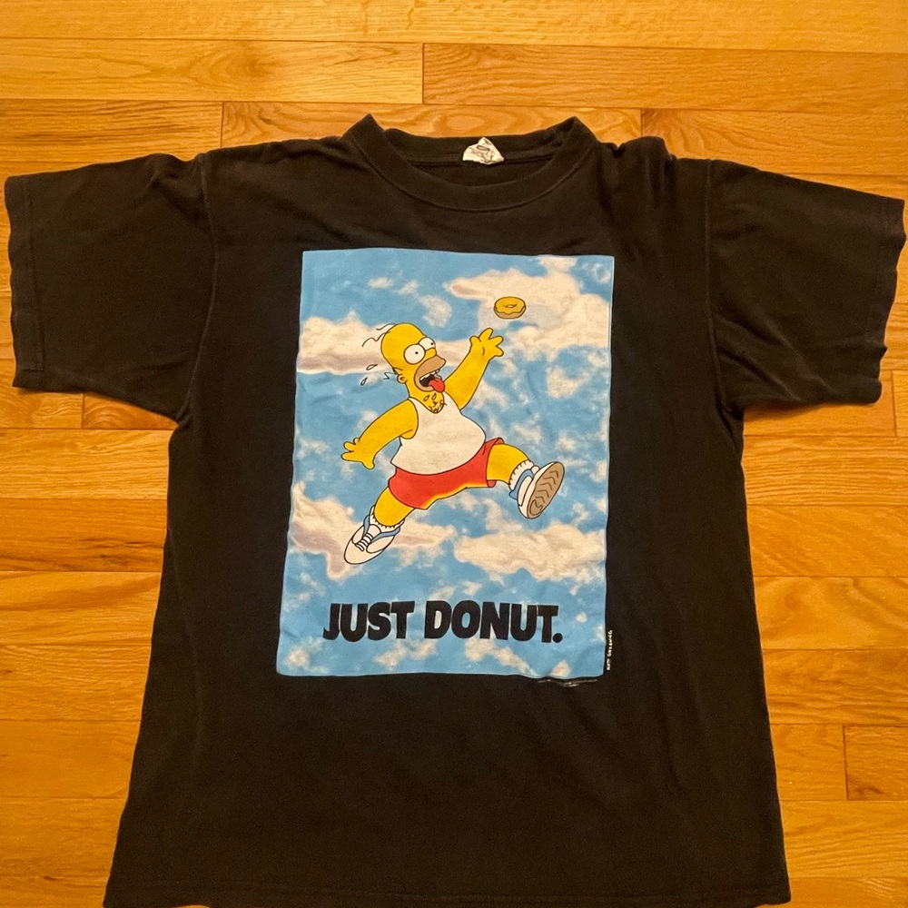 Black Graphic Tee with Cartoon Print Simpsons US L